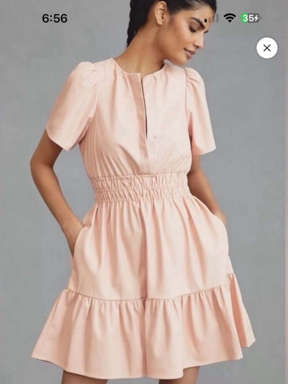 Anthropologie Pink Faux Leather Edition The
Somerset Mini Dress Size Small